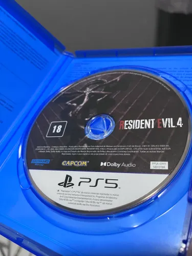 Jogos PS5 (Resident Evil 4, Uncharted Coleção legado dos ladrões e Horizon Forbidden West)