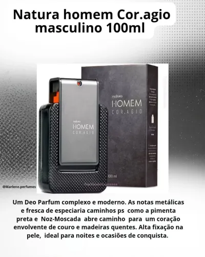 Natura Homem Coragio Deo parfum masculino, 100ml 100ml