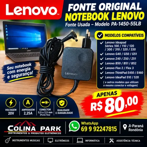 Fonte Original Notebook Lenovo