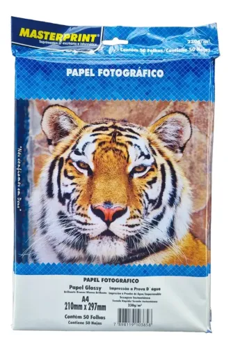 Papel Fotográfico A4 230gr Com 50 Fls Masterprint