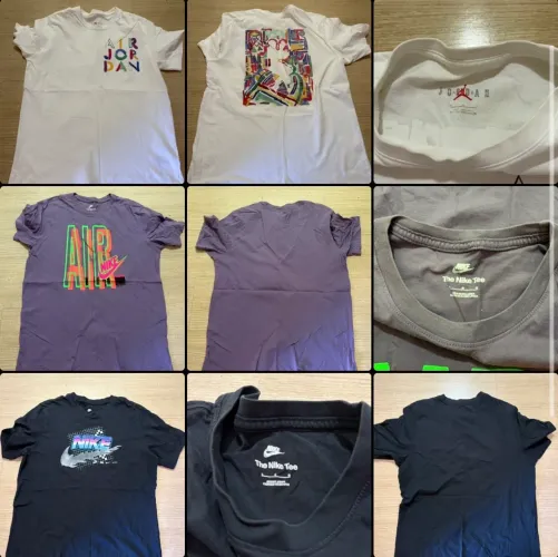 Roupas da nike, jordan, overcome e quicksilver. originais e ótimo estado. 50 a 140 reais.