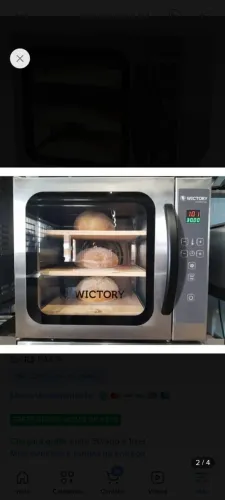 FORNO ELETRICO DE PEDRA COM CONVECÇÃO A VAPOR 