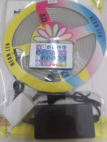 Fita de Led Neon com Fonte , Controladora e Controle Remoto 5 metros