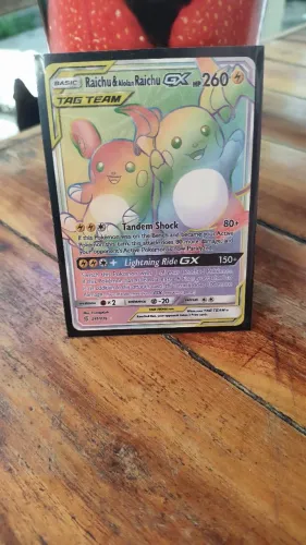 Carta Pokémon TCG - Raichu & Alolan Raichu GX Tag Team 241/236 (Inglês)