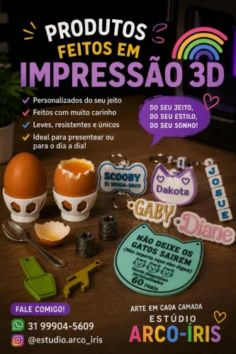 Presentes personalizados em impressão 3d 