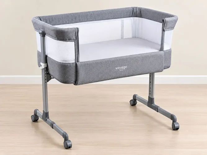 Berço Moisés Voyage - Cinza | Conforto e Segurança para o Bebê