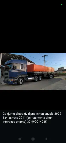 Vende se ou troca Scania 2008 6x4 carreta 2011