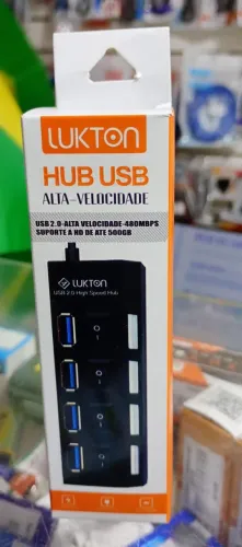 Hub Extensor USB 2.0 4 Portas com Chave Liga/Desliga Alta Velocidade - Novo