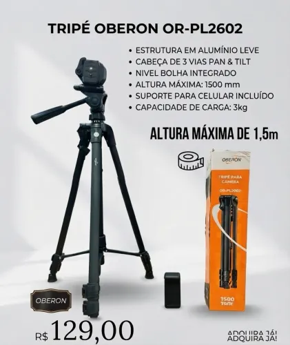 TRIPÉ OBERON 1.5m OR-PL2602