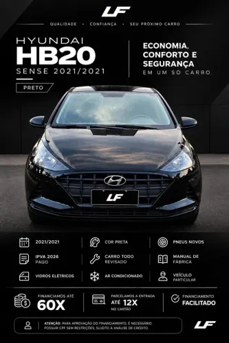 Hyundai HB20 Sense 1.0 Flex 12V MEC 2021