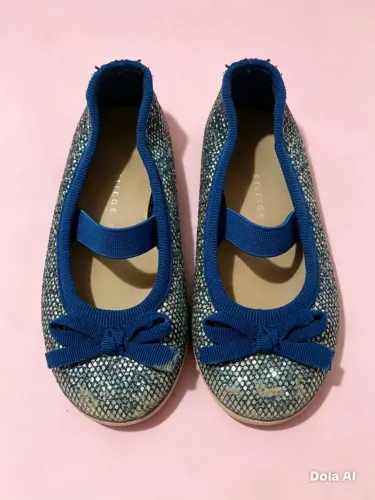 Sapatilha Infantil Tommy Hilfiger Glitter Azul - Tam 24 (Usada/Original)