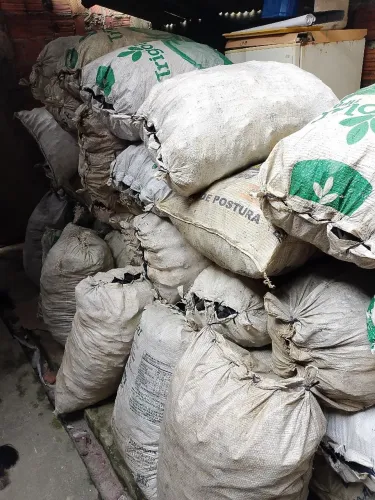 Venda de carvão saca grande  40 reais Aparti de 10 sacas, e saca menor de 30 reais 
