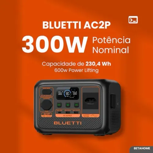 Bluetti AC2P - Estação de energia portatil 110V 300W - Pouco Usada, Estado de Nova