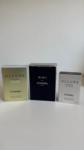 Caixas Originais Chanel | Bleu de Chanel, Allure Homme Sport e Édition Blanche