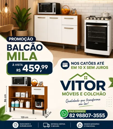 PROMOÇÃO DE BALCAO MILA 1.20
