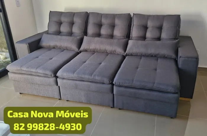 Sofá Retrátil e Reclinável 250cm