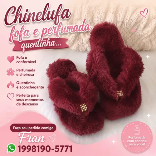 Chinelufas fofas quentinhas