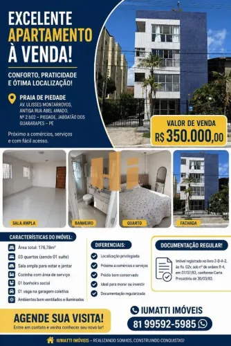 Apartamento, Residencial para Venda, Piedade, Jaboatão dos Guararapes