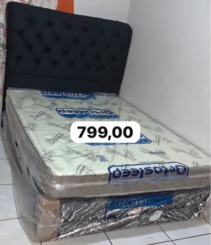 Cama casal colchão e base