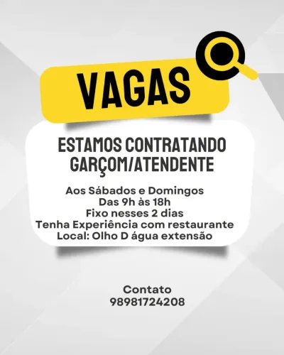 Garçom / Atendimento