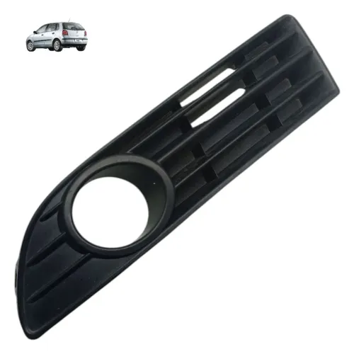 Grade Farol Milha L Esquerdo Vw Polo 2008 2009 2010 Paralelo Preto Esquerdo