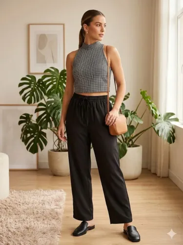 Conjunto calça e cropped 