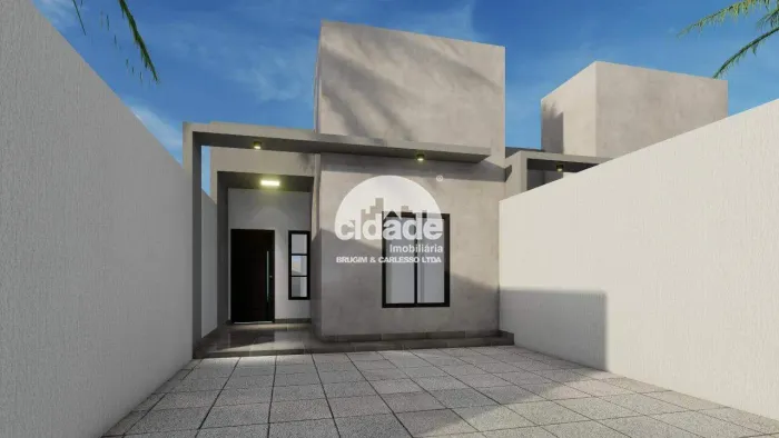 Casa à venda no Bairro Floresta (Norte) em Cascavel/PR 2 quartos, quintal e 2 vaga garage