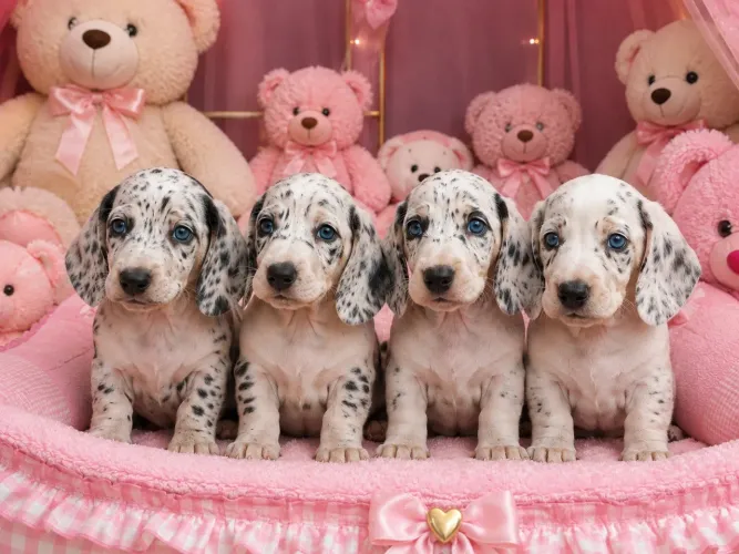 Filhotes de Basset Dachshund amofadinhos merle