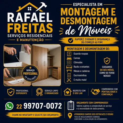 ? RAFAEL FREITAS | MONTAGEM E DESMONTAGEM DE MÓVEIS