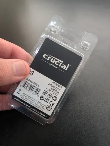 Memória RAM DDR4 8GB 3200MHz Crucial para Notebook