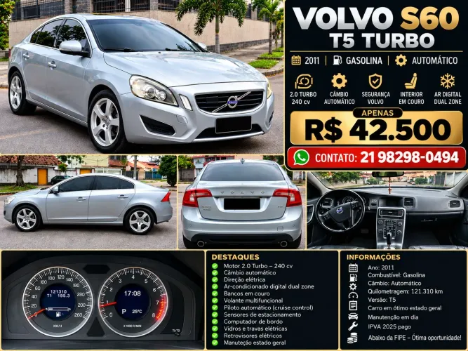 Volvo S60 T-5 2.0 240cv 4P 2011