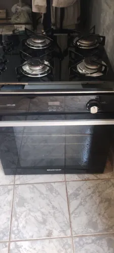 Forno a gás e fogão Cooktop 4 bocas a gás 