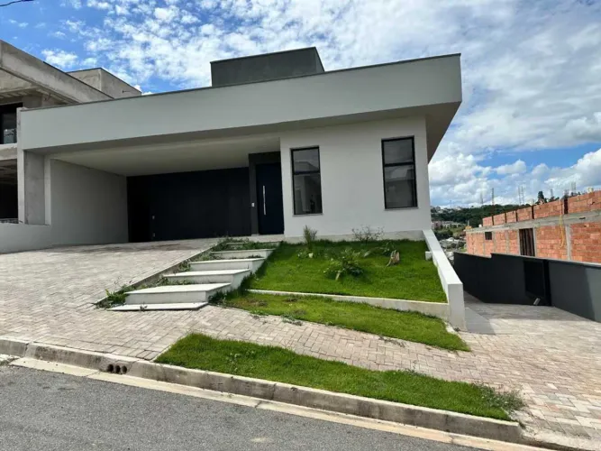 Casa nova, térrea para alugar com 3 quartos no condomínio Recanto das Palmas na cidade de