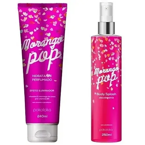 Kit Morango Pop - Hidratante Corporal + Body Splash