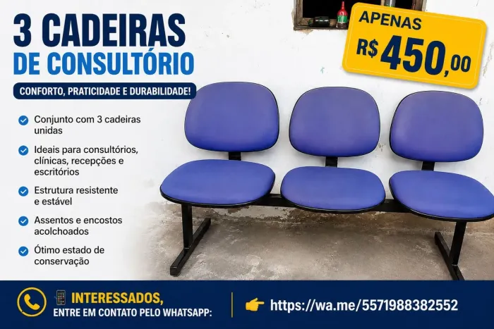 Cadeira de Consultório Azul