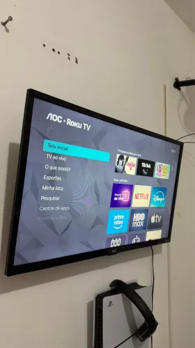Smart Tv 32 ? HD AOC 32S5155/78G Roku TV WI-FI Fi Dolby Áudio Preta