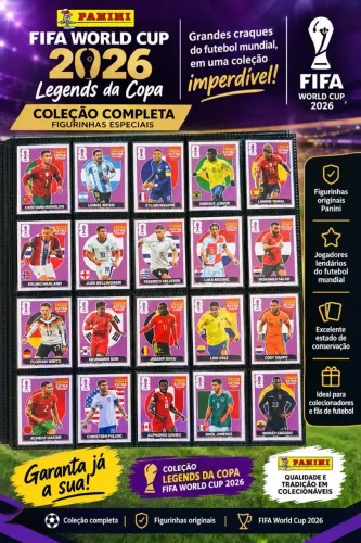 Kit 20 figurinhas Legends lilás copa 2026