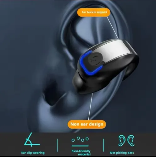 Fone Bluetooth com condução Osséa, clip de orelha, Novo nunca usado