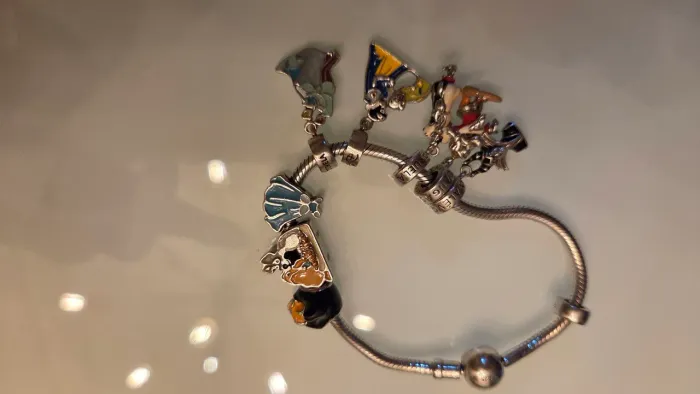 Pulseira Life Vivara Original Disney Prata 925 + 10 Berloques Raros