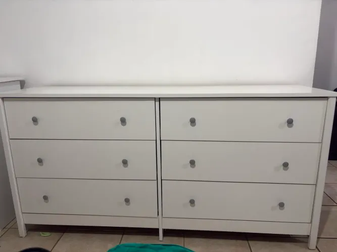 Cômoda branca 6 gavetas