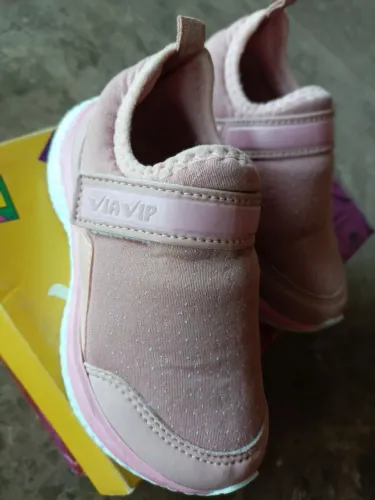 Tênis infantil rosa/rosé Via Vip Tam 27