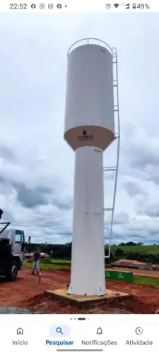 Caixa de água 20 mil litros modelo taça de ferro