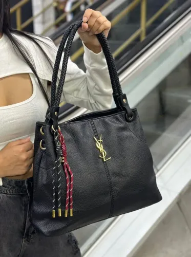 Bolsa de Ombro Yves Saint Laurent Alças Trançadas Premium Feminina