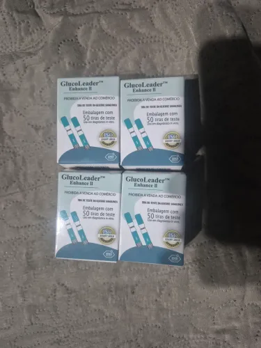 200 tiras para medição de glicemia GlucoLeader