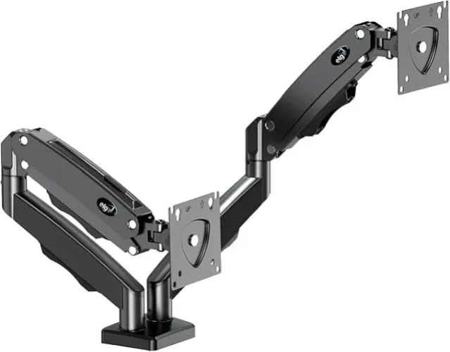 ELG, F160N, Suporte Articulado de Mesa com Pistão a Gás e Ajuste de Altura, 2 Monitores