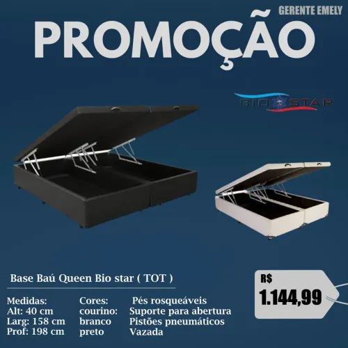Base Baú Queen Bio Star