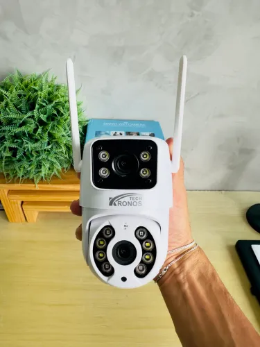 Câmera de Vigilância Dupla Wi-Fi Yoosee | Monitoramento pelo Celular | Entrega Imediata