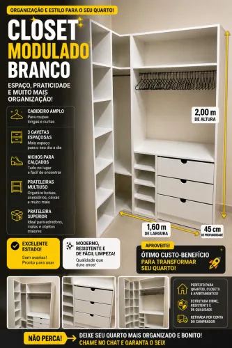 Vendo closet, usado em estado excelente 