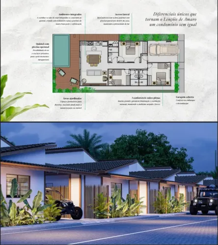 CASA CONDOMÍNIO EM SANTO AMARO COM 3 SUÍTES