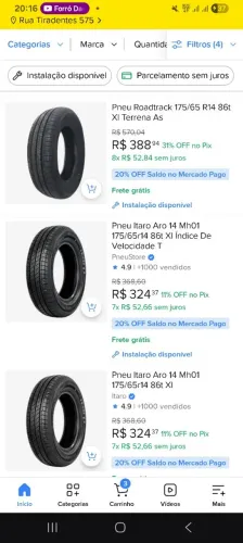 Pneu 14 zerado